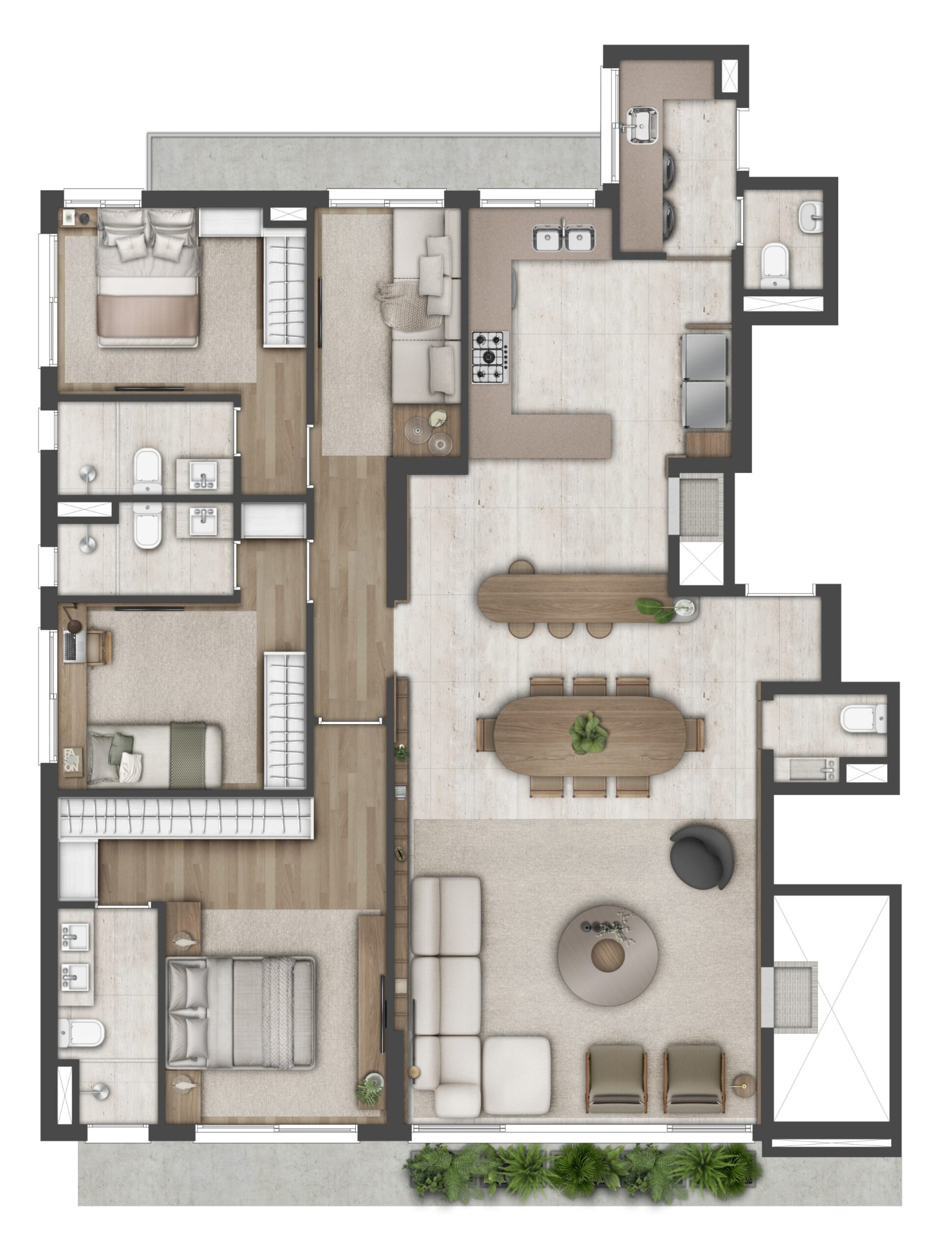 Planta Apartamento padrão